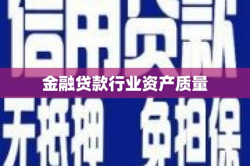 滦县金融贷款行业资产质量